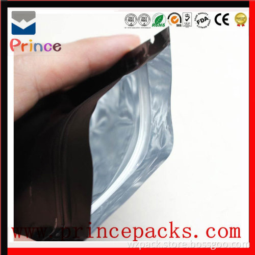 stand up food bag with zip lock aluminum foil bag
